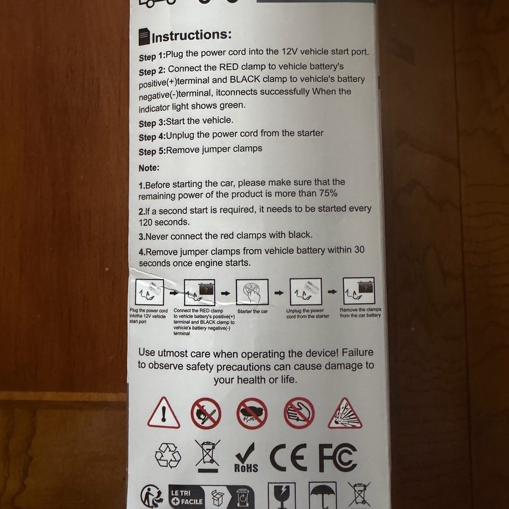 New GILLAWAY 016 Jump Starter 3000A Peak Battery Pack (D5) - Picture 4 of 4